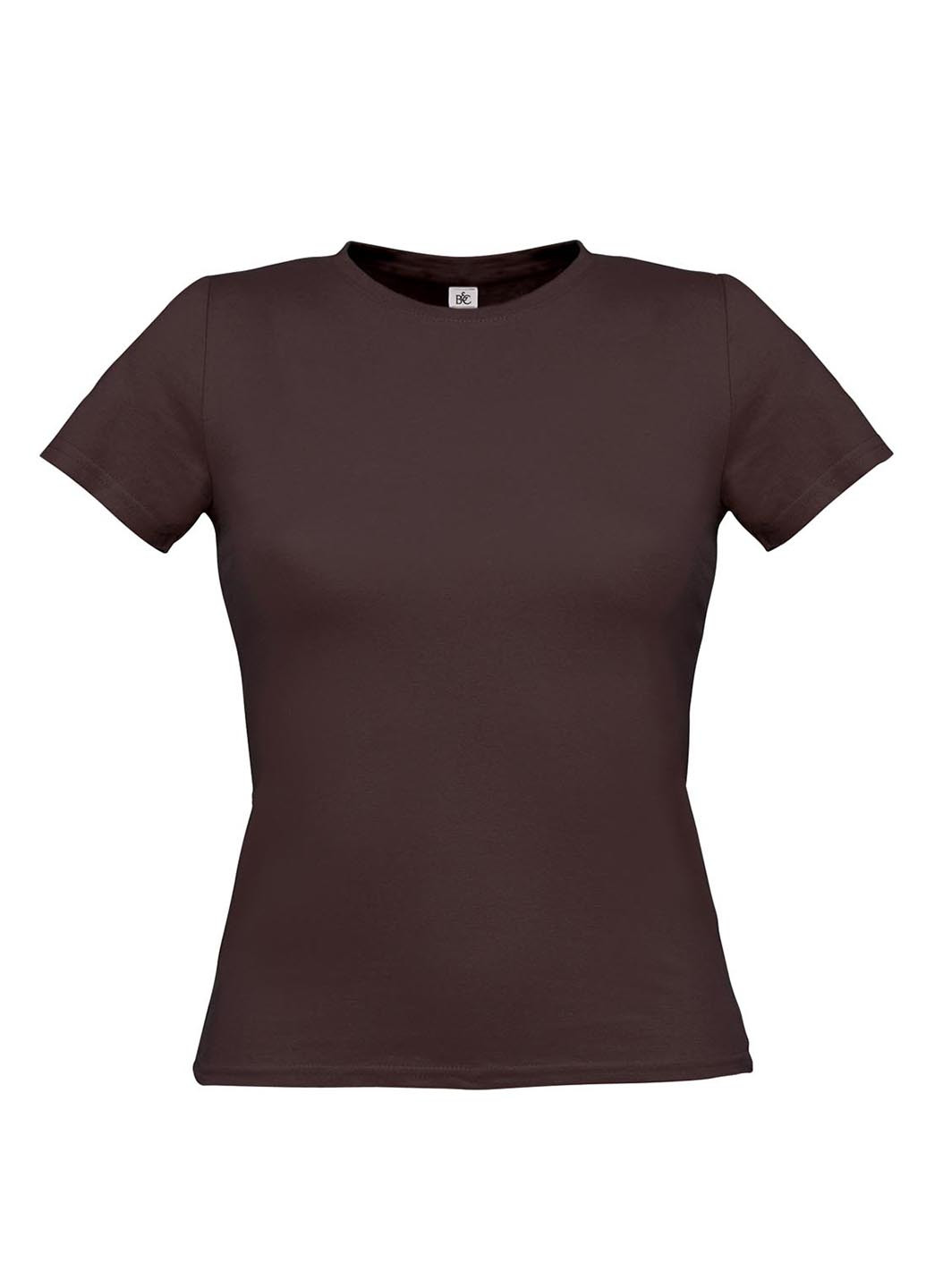 Темно-коричнева літня футболка B&C