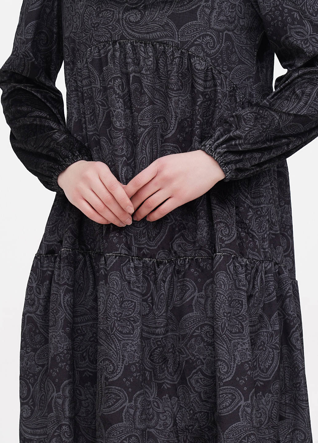 Чорна кежуал сукня а-силует Oltre турецькі огірки