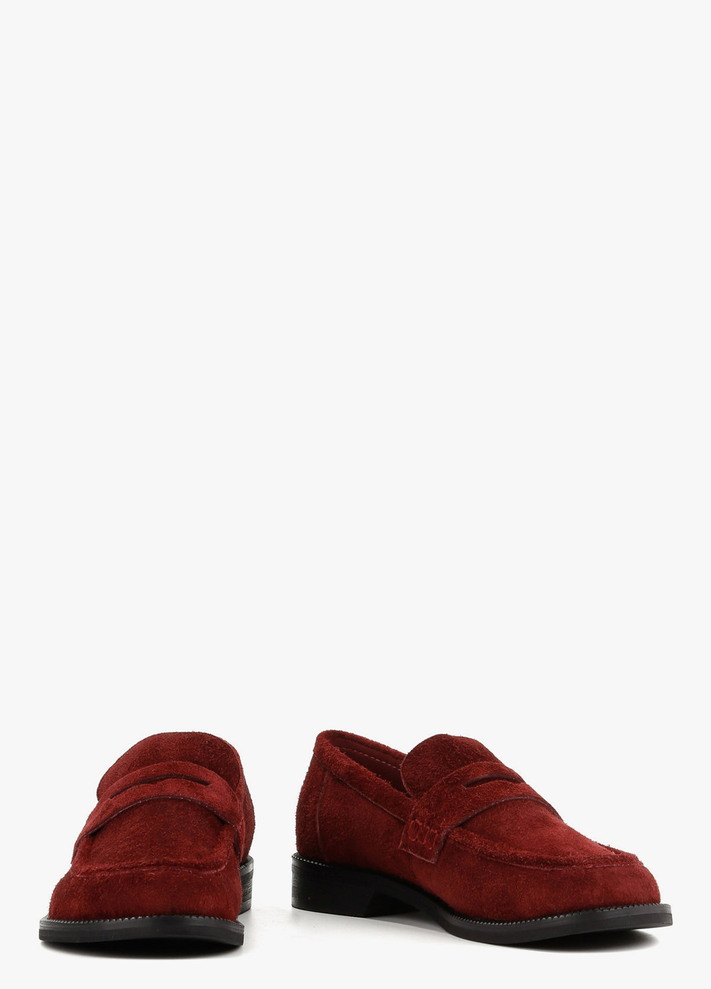 Le'BERDES Туфли лоферы бордовый з натуральная замша, украина — демисезон (370451836)