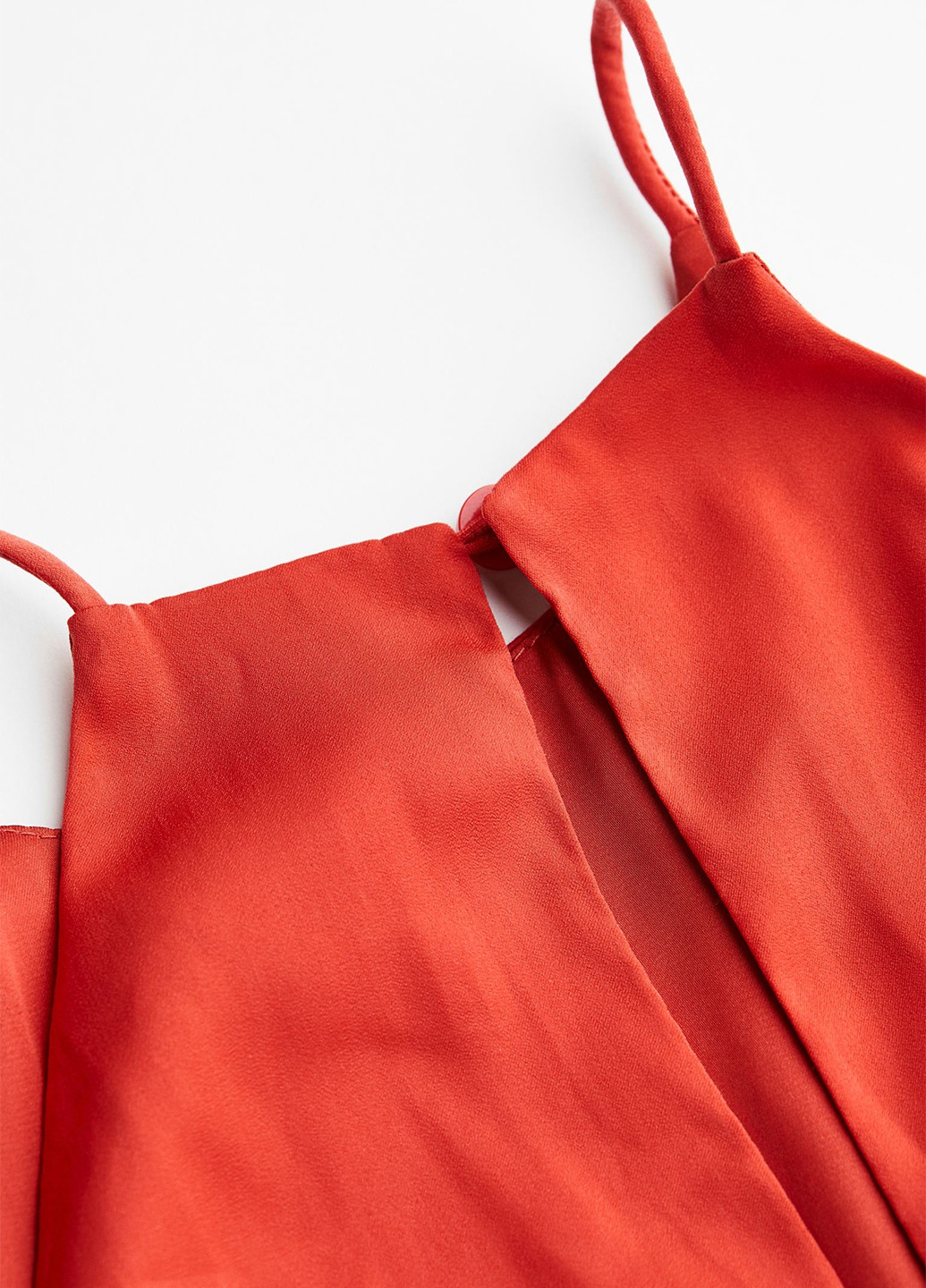 Комбинезон H&M комбинезон-брюки однотонный красный кэжуал полиэстер