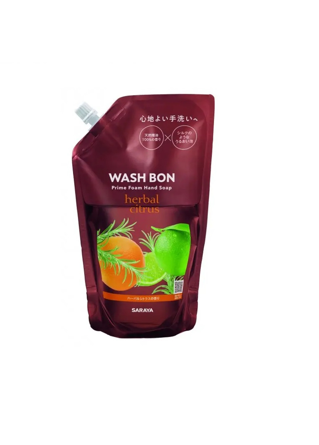 Мило-піна для рук з ароматом цитрусів в змінній упаковці 500 мл WASH BON (252305703)