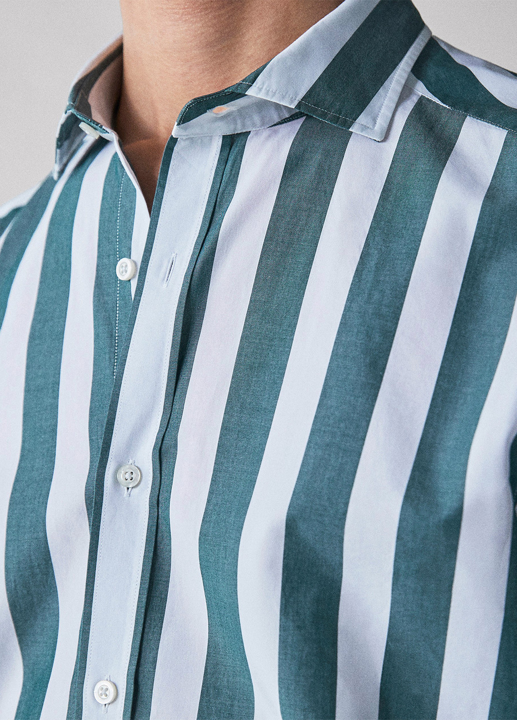 Цветная кэжуал рубашка в полоску Massimo Dutti
