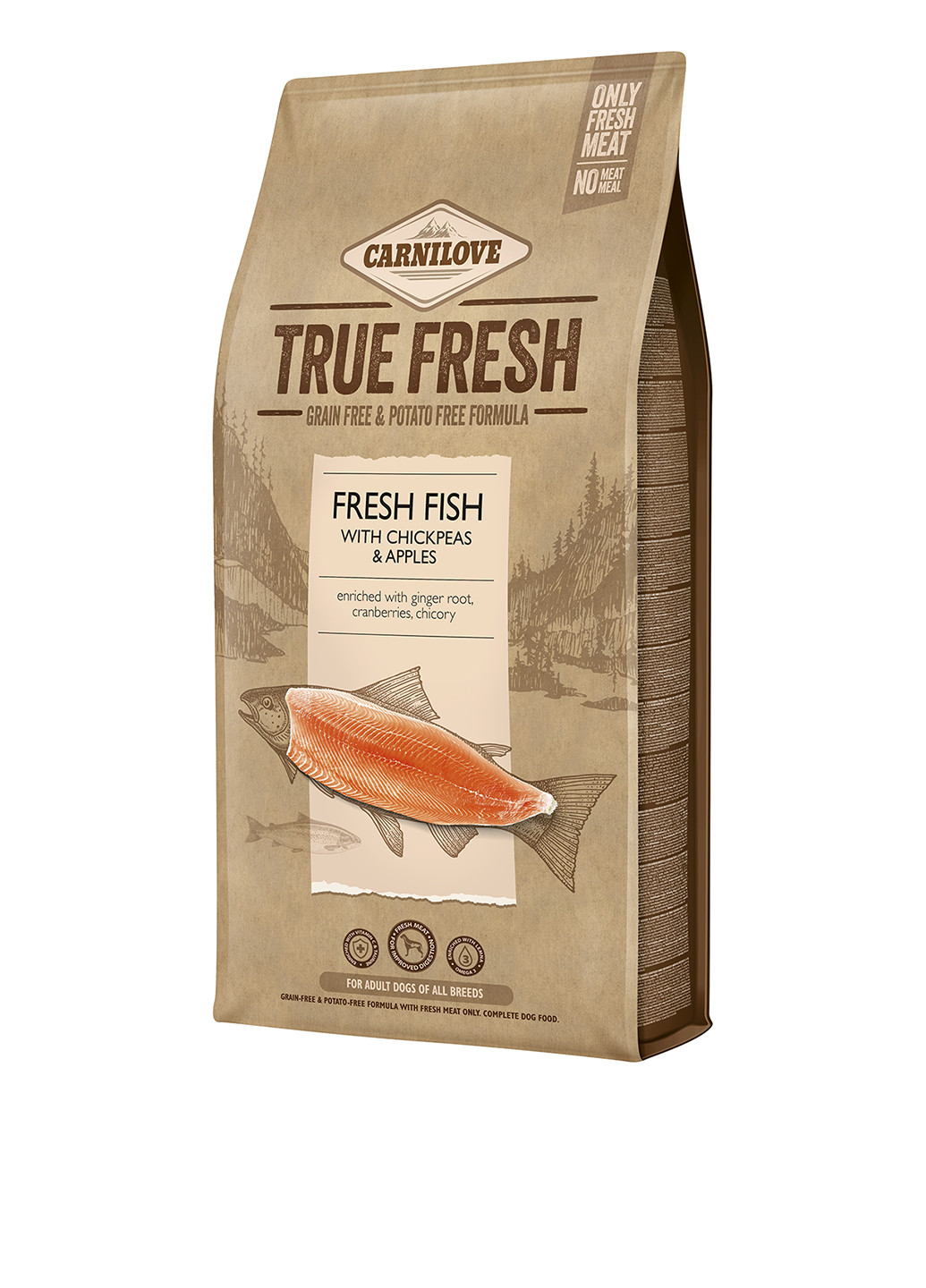 Сухой корм True Fresh с рыбой 11,4 кг Carnilove (252477293)