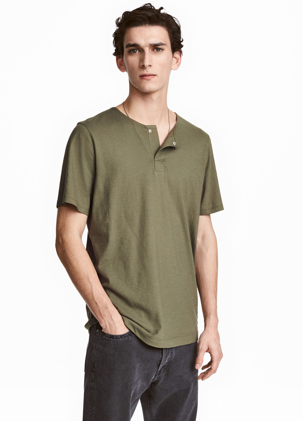 Хакі (оливкова) футболка H&M