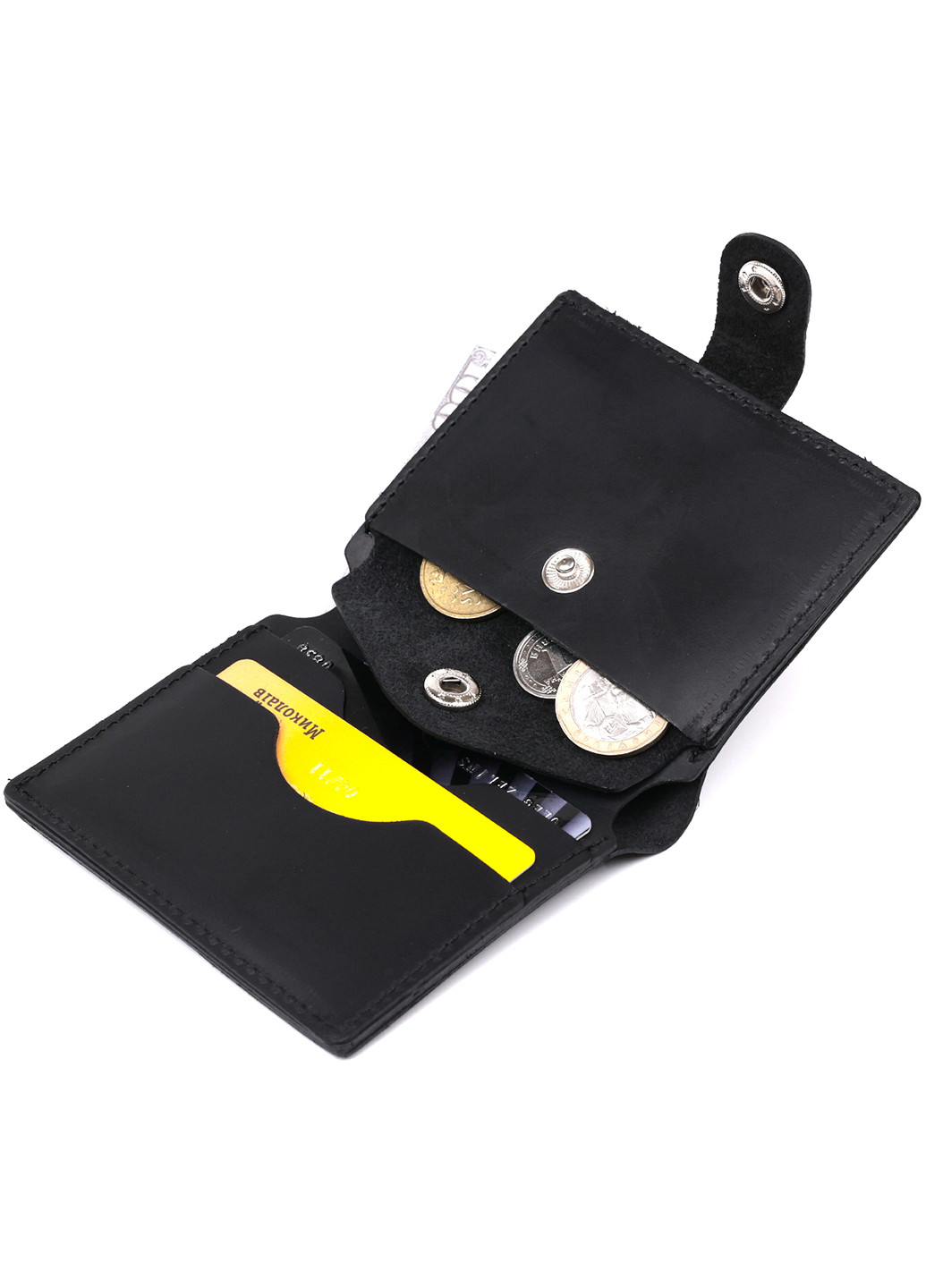 Мужское кожаное портмоне 8,5х10х1 см Shvigel (253490755)