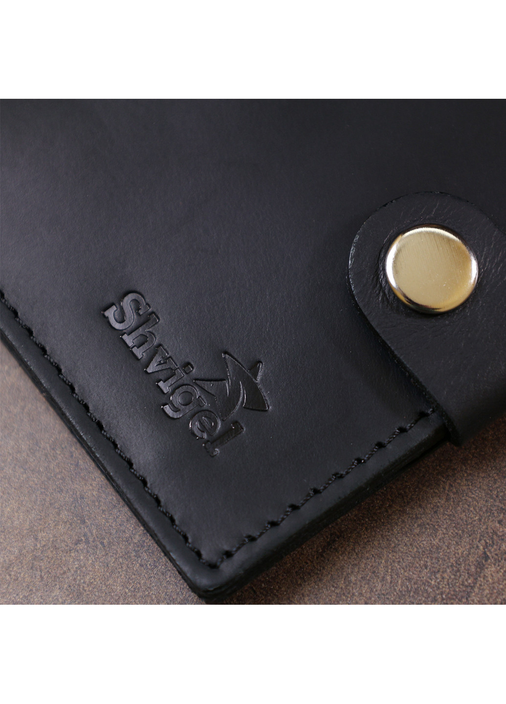 Мужское кожаное портмоне 8,5х10х1 см Shvigel (253490755)