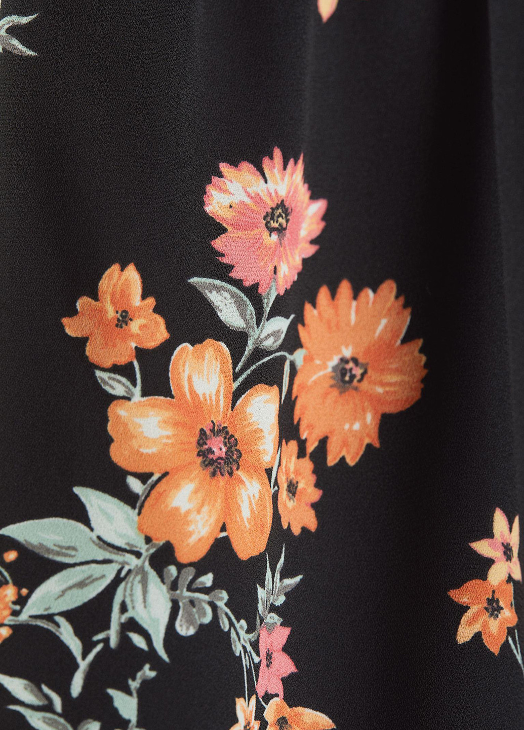 Комбінезон H&M комбінезон-шорти квітковий чорний кежуал поліестер