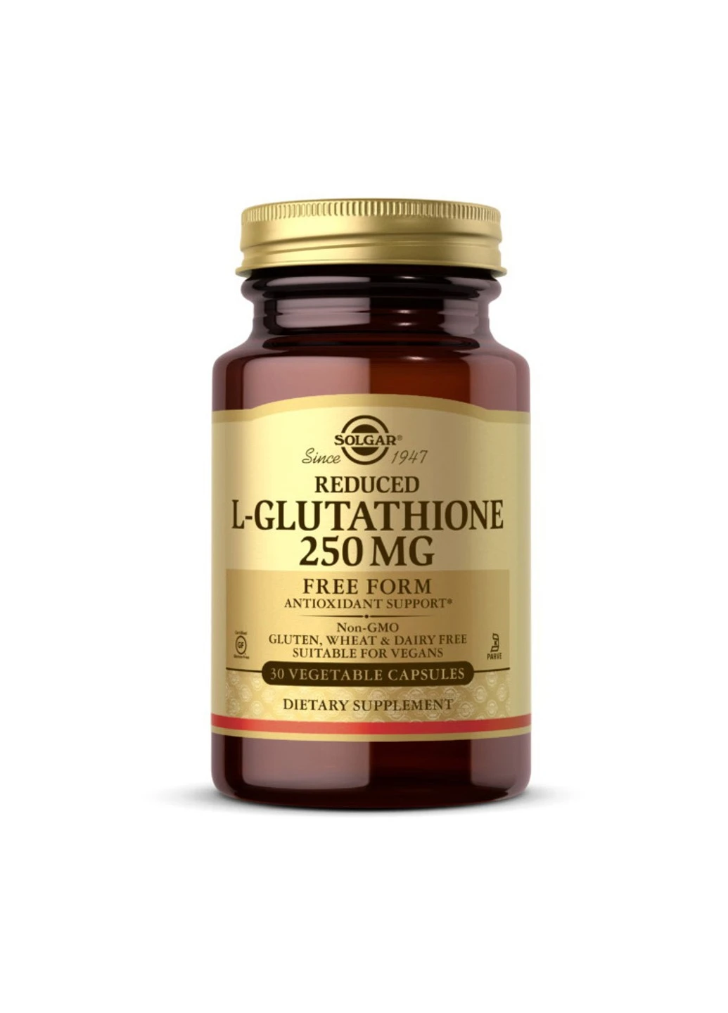 Глутатіон L-Glutathione 250 mg 30 капсул Solgar (255407739)