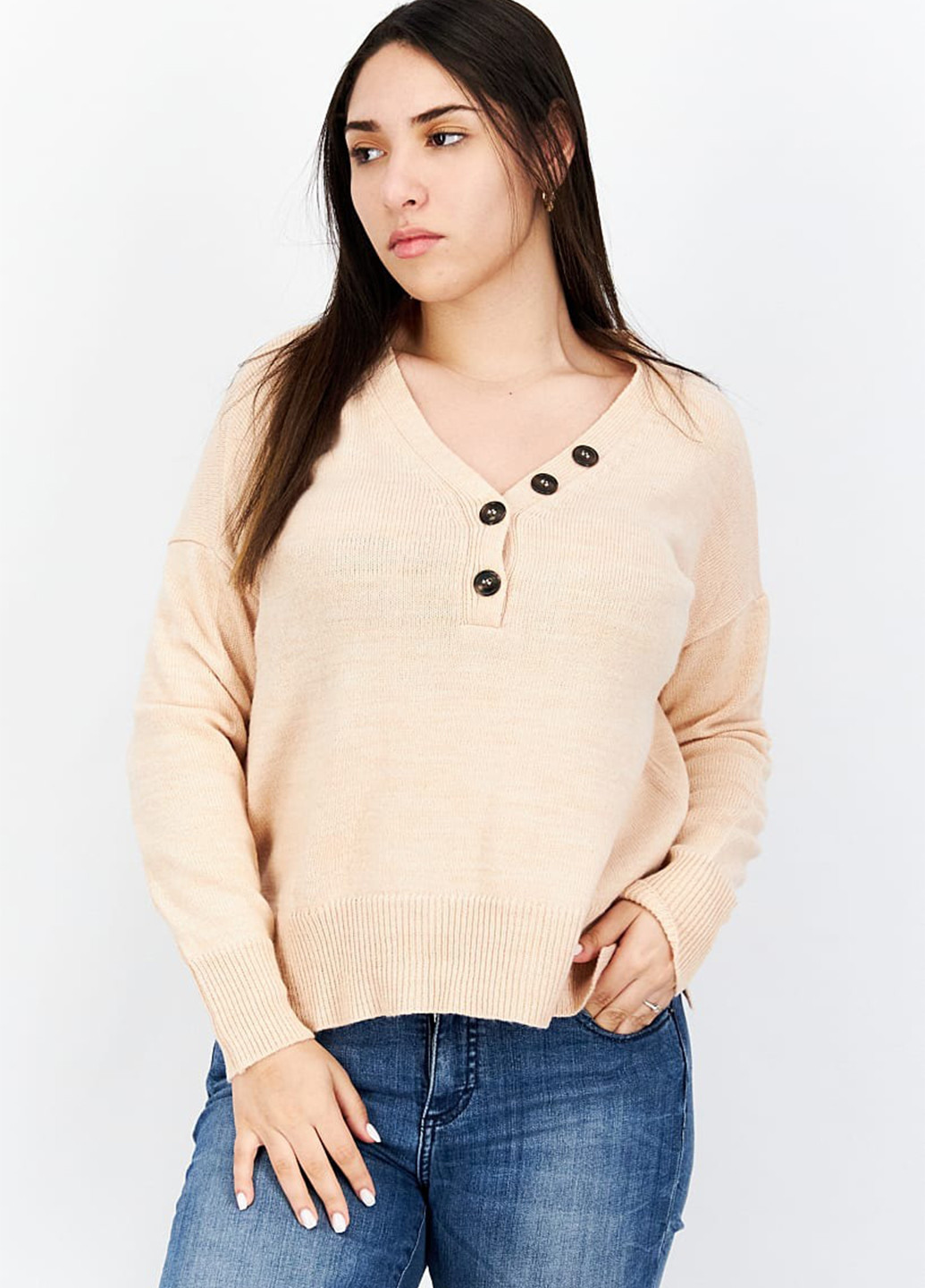 Персиковий демісезонний пуловер пуловер NA-KD