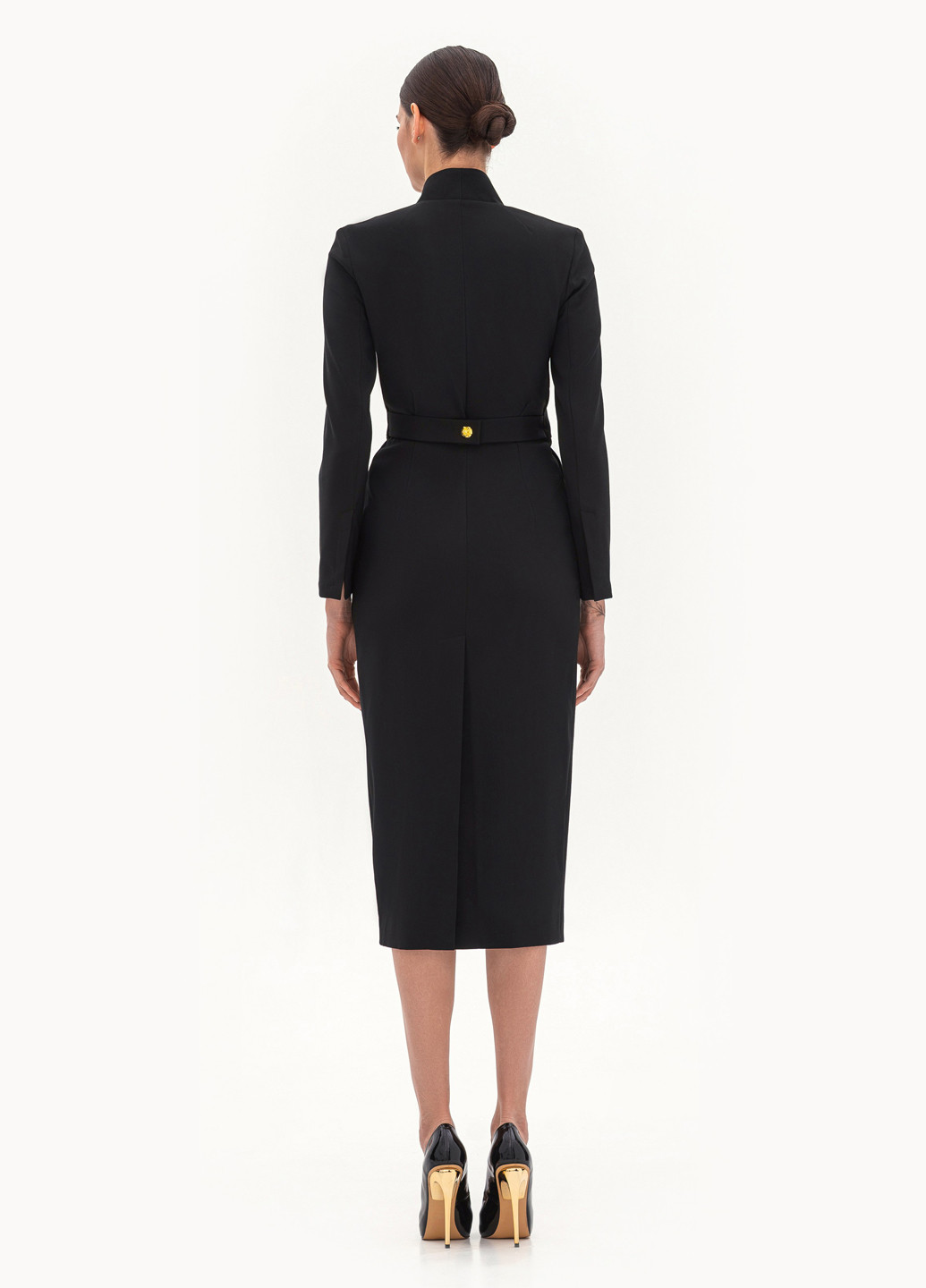 Чорна кежуал сукня на запах BGL однотонна