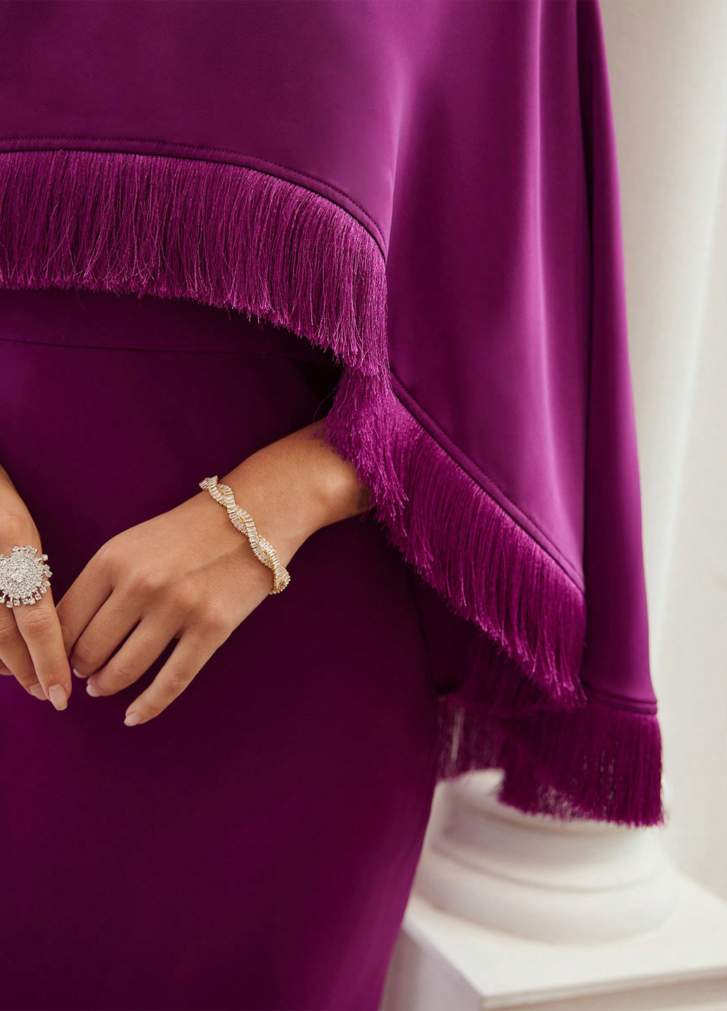 Фіолетова вечірня сукня SHEIN однотонна