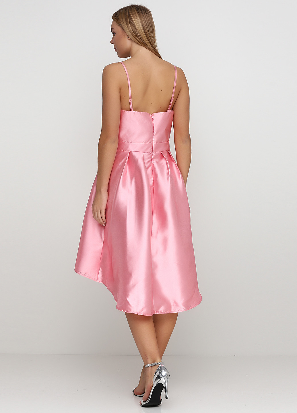 Розовое вечернее платье Vero Moda однотонное