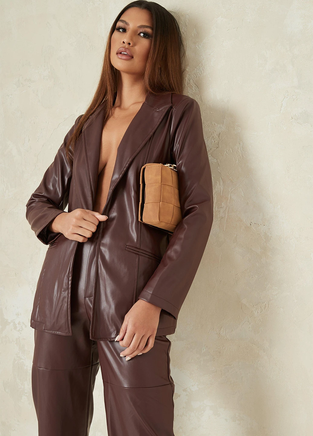 Темно-коричневый женский жакет Missguided однотонный - демисезонный