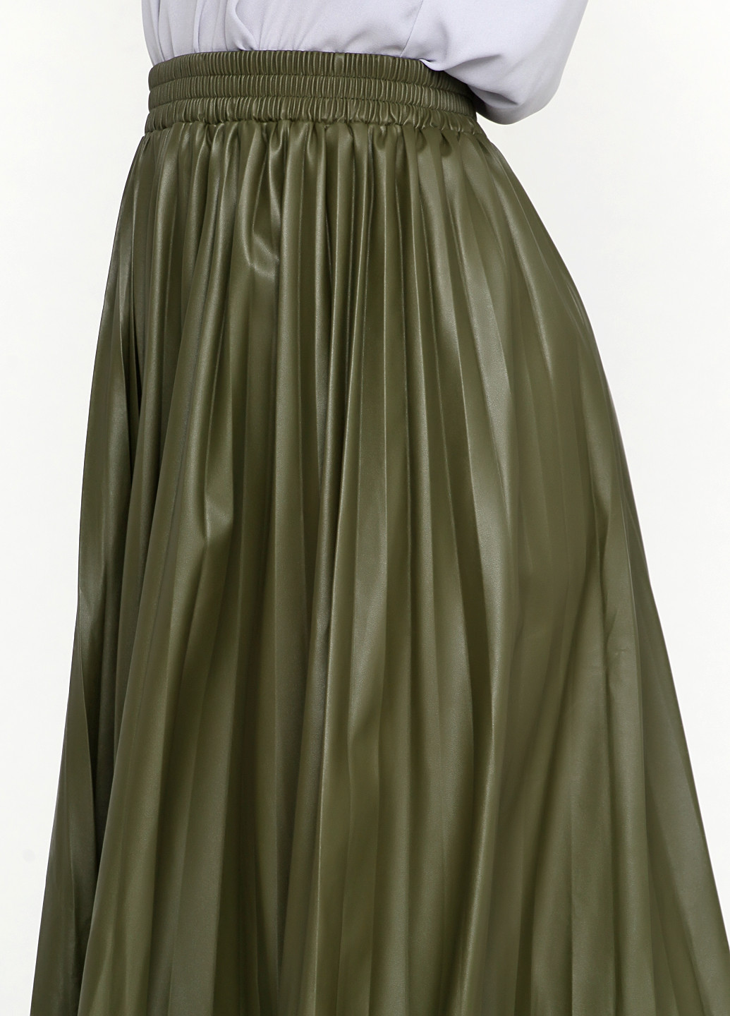 Зеленая кэжуал однотонная юбка di classe клешированная
