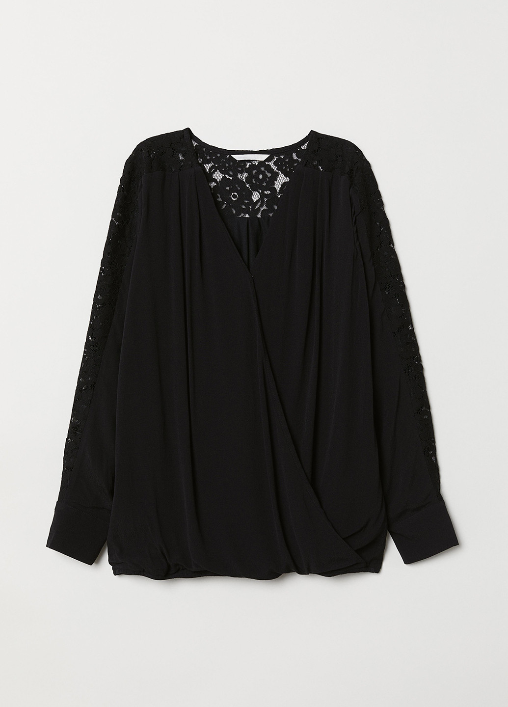 Черная демисезонная блуза для кормящих мам H&M