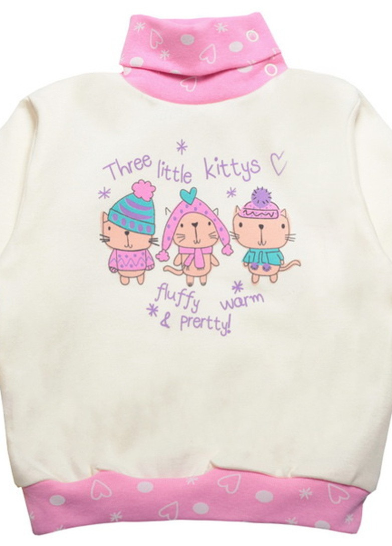 Молочний демісезонний дитячий светр для дівчинки sv-19-28 *горошки* Габби