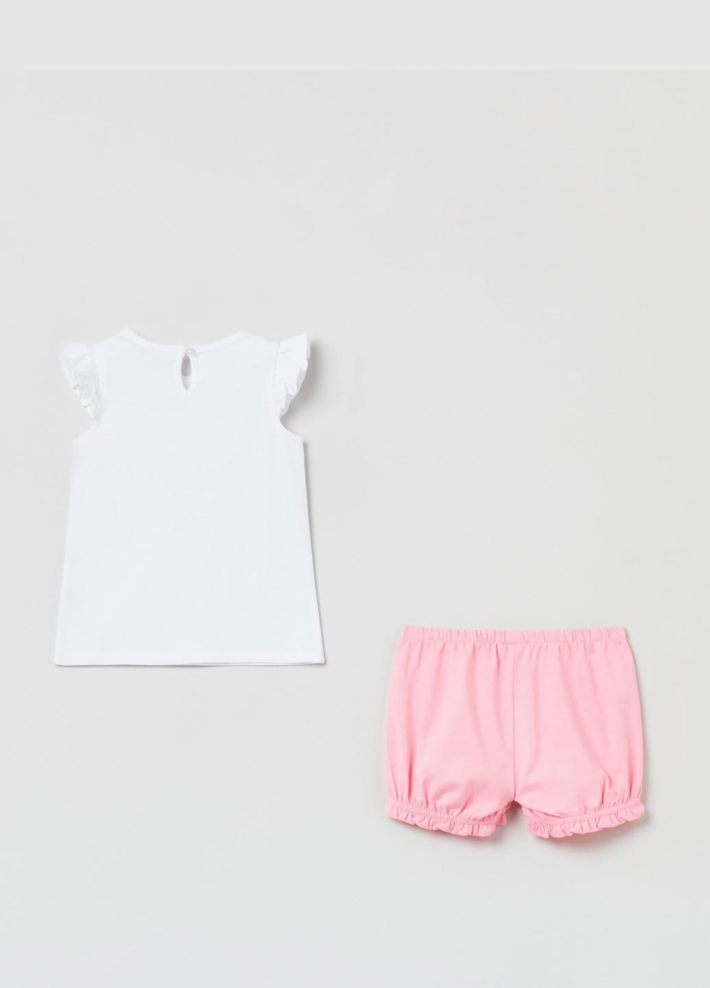 Белый летний комплект ( футболка, шорты) OVS