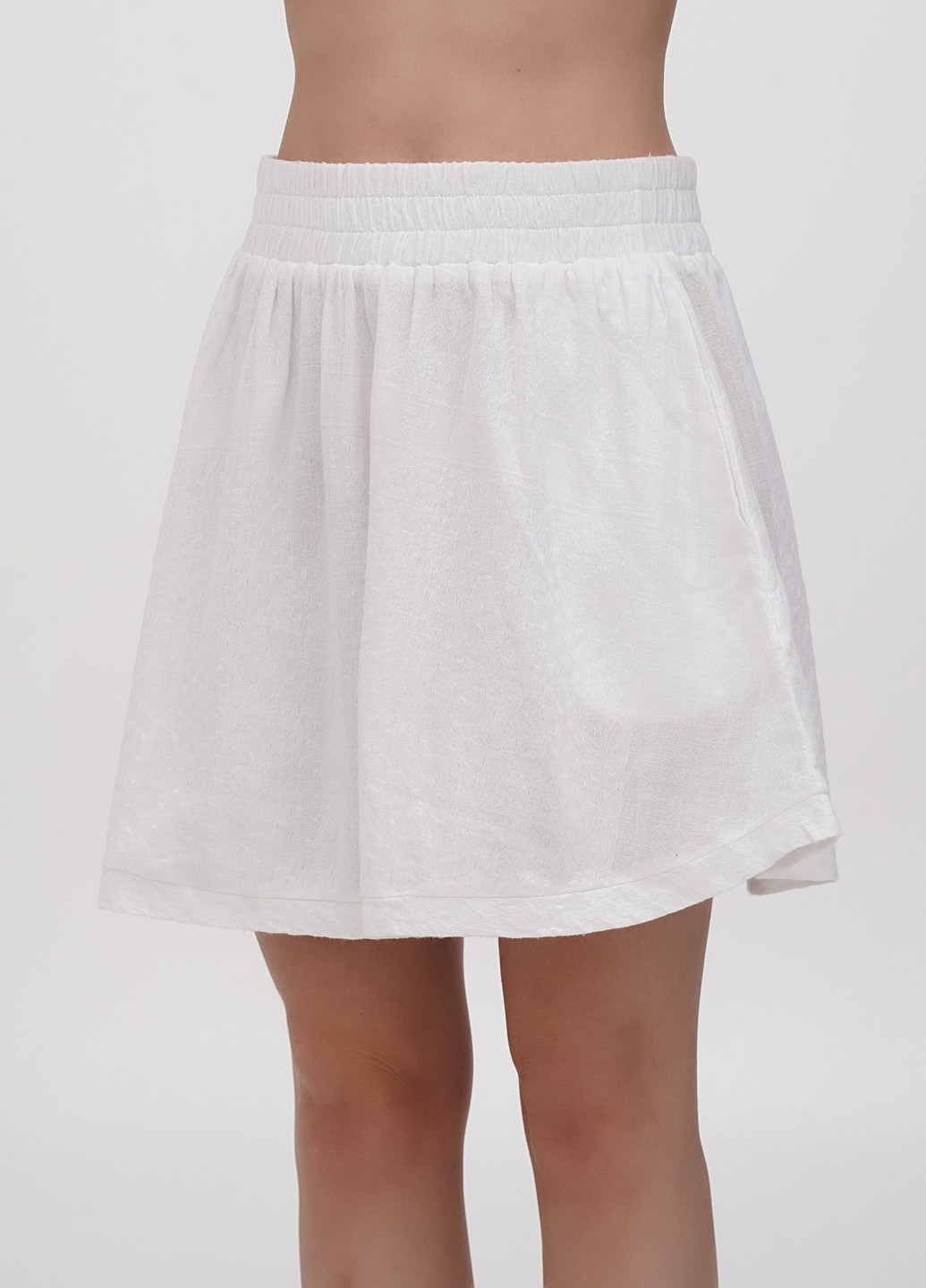 Белая кэжуал однотонная юбка Copenhagen клешированная