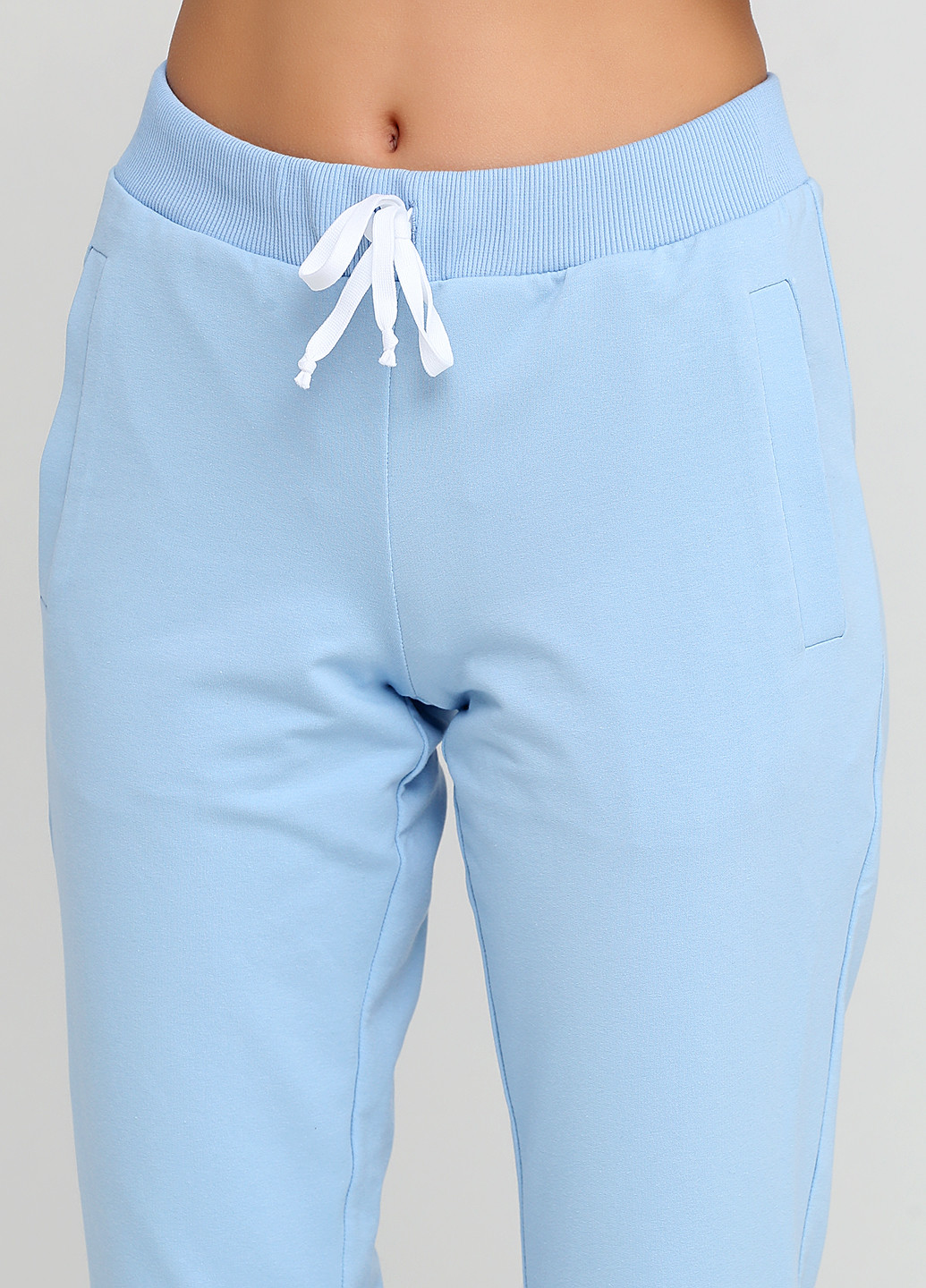 Костюм (свитшот, брюки) Basic Story брючный однотонный голубой кэжуал