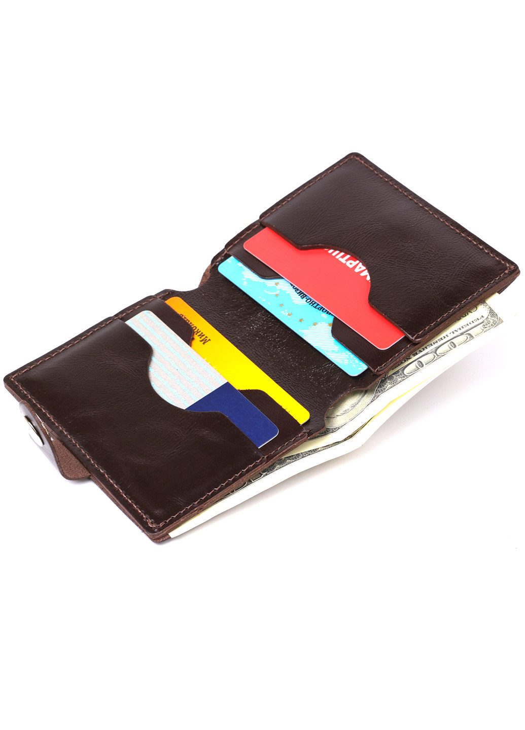 Мужское кожаное портмоне 9х10х1 см Shvigel (253491267)