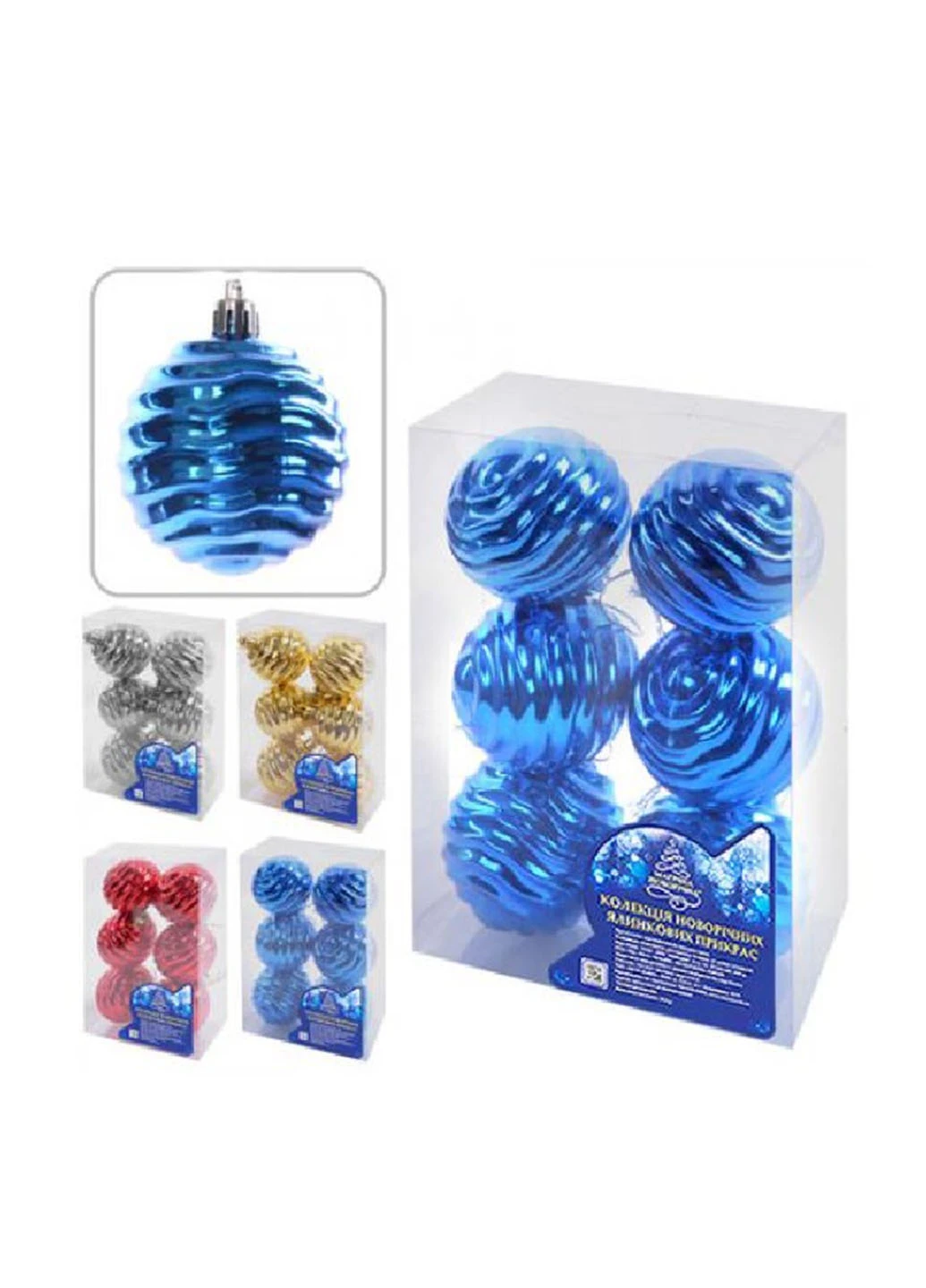 Новогодние украшения (6 шт.), 6 см NewYEAR (90917760)