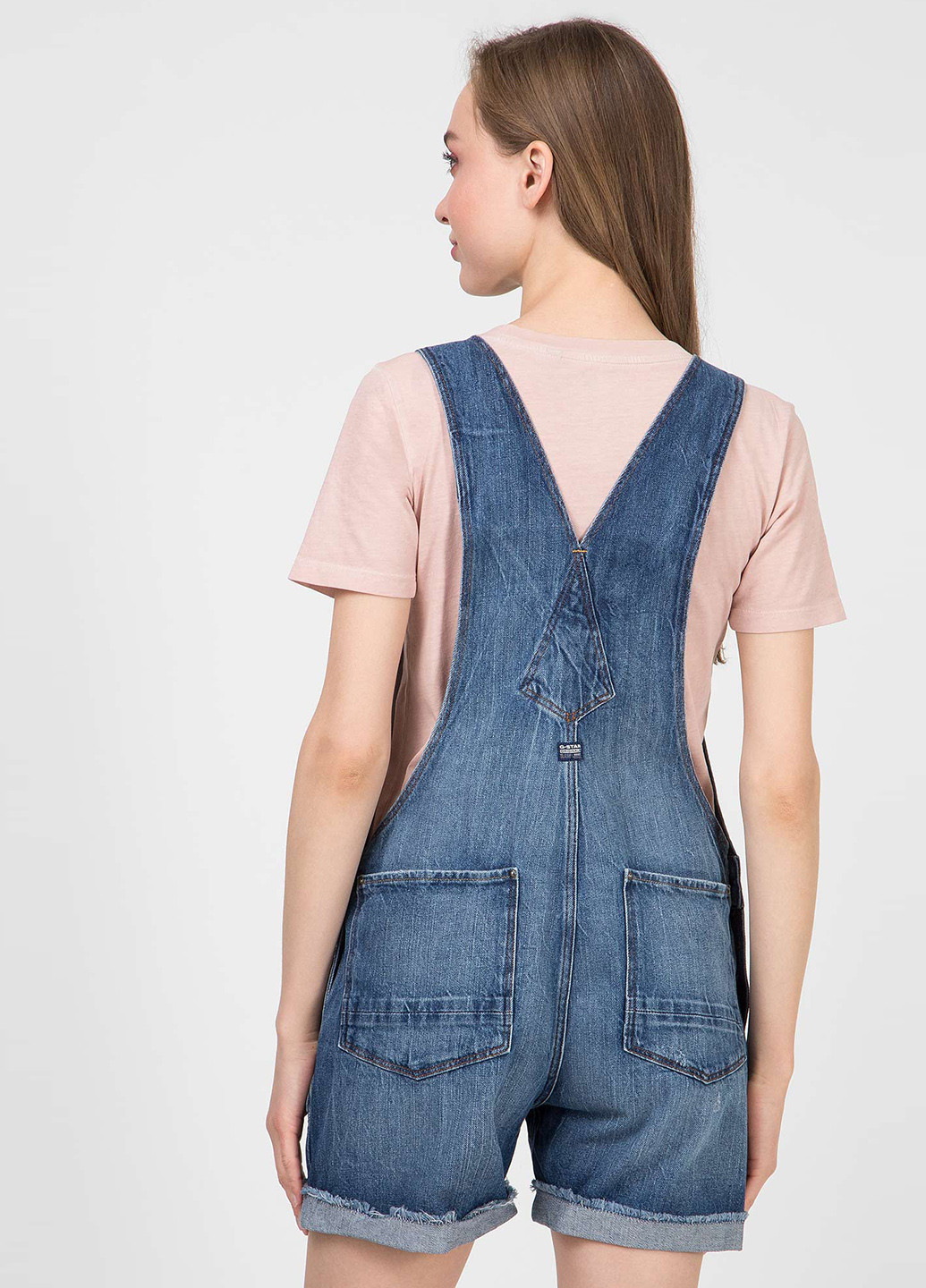 Комбінезон G-Star Raw комбінезон-шорти однотонний синій джинсовий бавовна