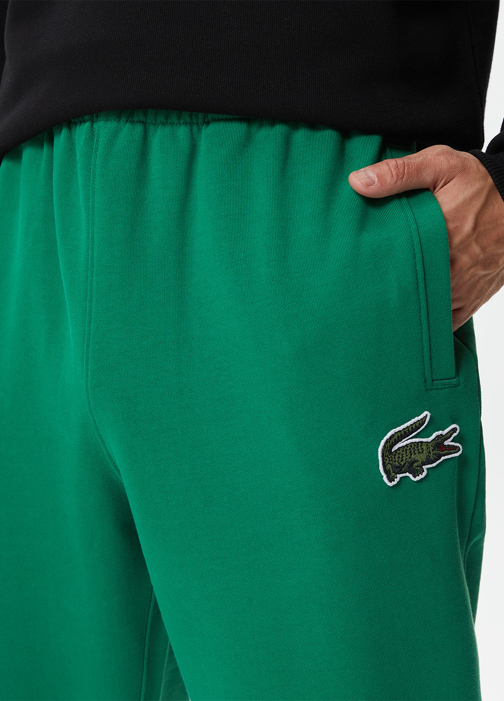 Зеленые кэжуал, спортивные демисезонные джоггеры брюки Lacoste