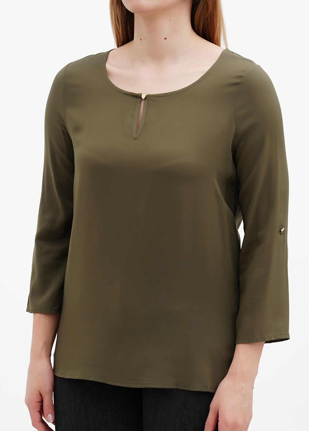 Оливкова (хакі) демісезонна блуза Vero Moda