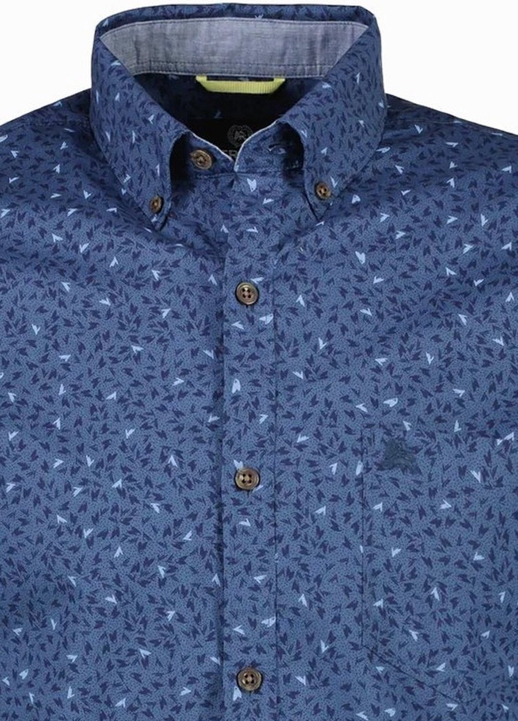 Темно-синяя кэжуал, классическая рубашка с рисунком Lerros