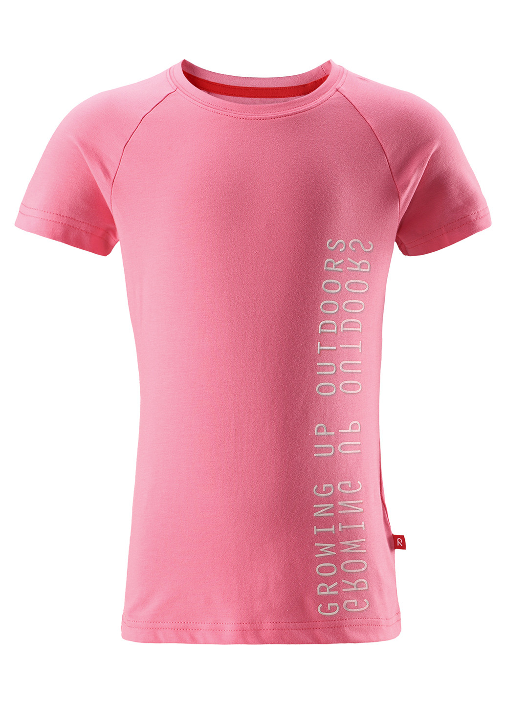 Розовая летняя футболка с коротким рукавом Reima