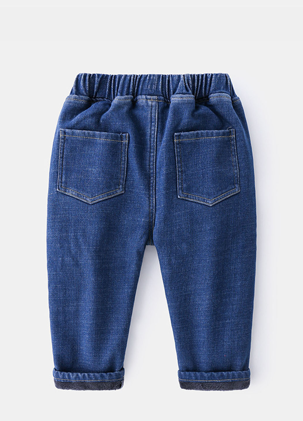 Синие зимние утепленные джинсы No Brand