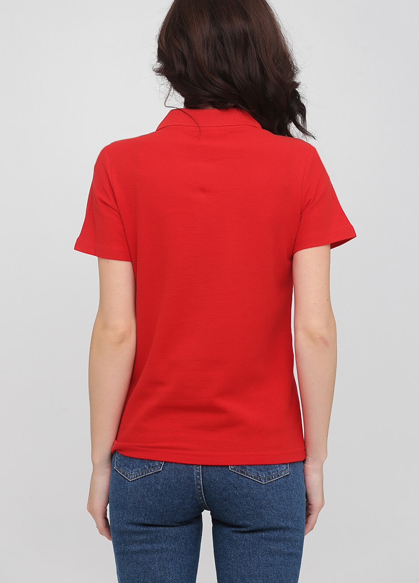 Красная женская футболка-женское хлопковое поло с коротким рукавом Stedman однотонная