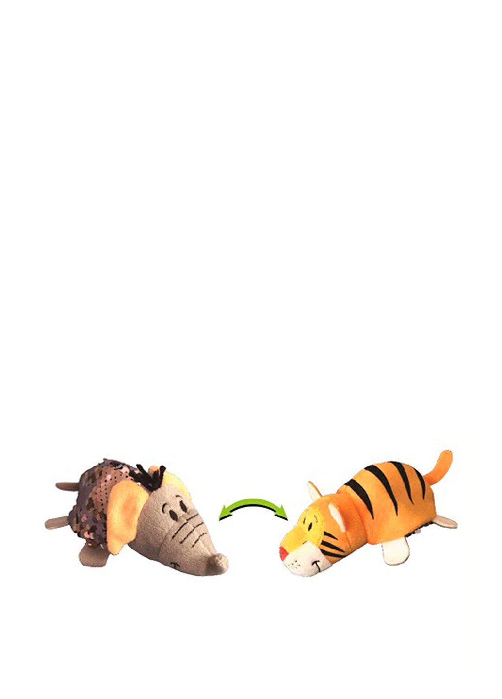 Мягкая игрушка с пайетками 2 в 1 - - слон-тигр (12 cm) ZooPrяtki комбинированная