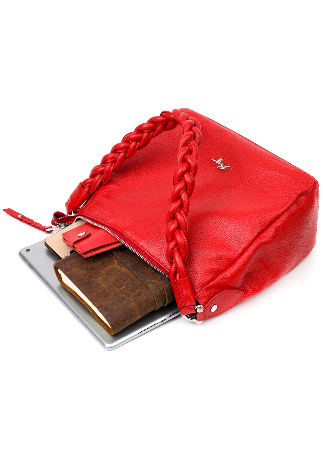 Жіноча шкіряна сумка 26,5х24х12 см Karya (255710616)