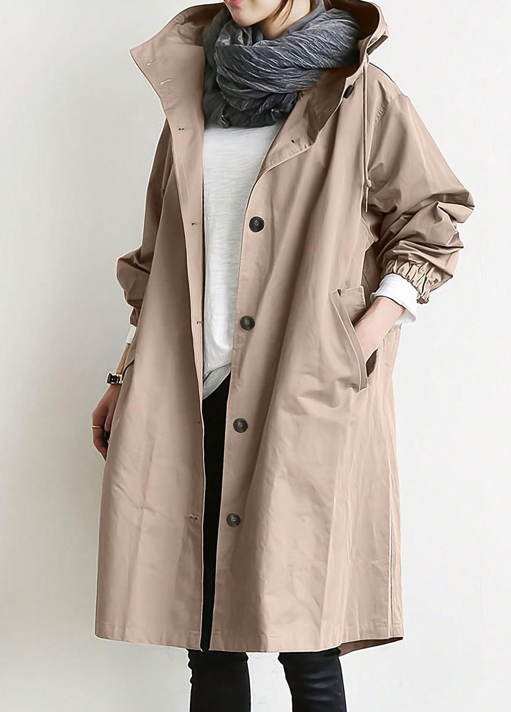 Плащ SHEIN на пуговицах демисезон (347152770)