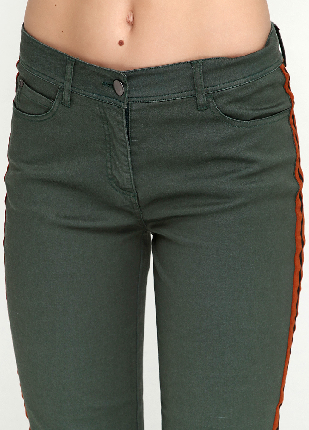 Темно-зеленые демисезонные джинсы Share