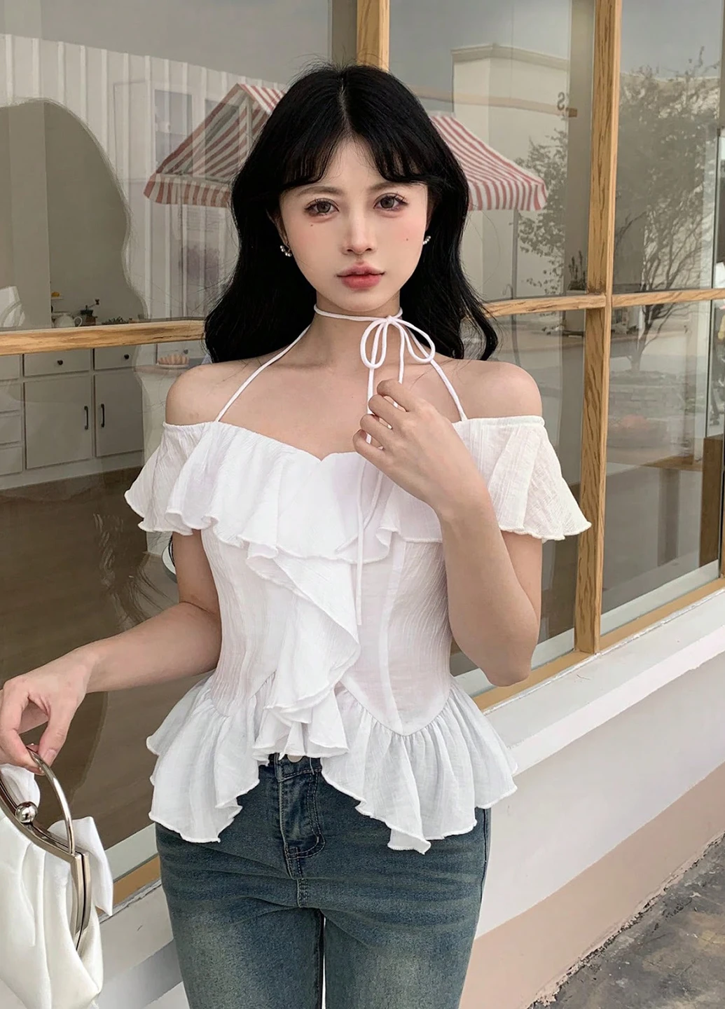 Молочна блуза SHEIN