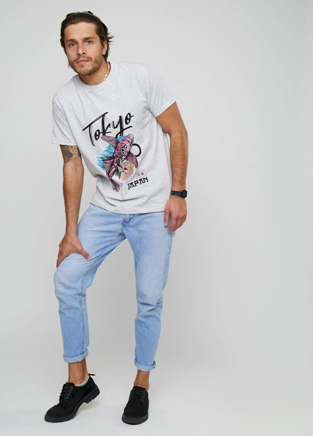 Сіра футболка чоловіча YAPPI