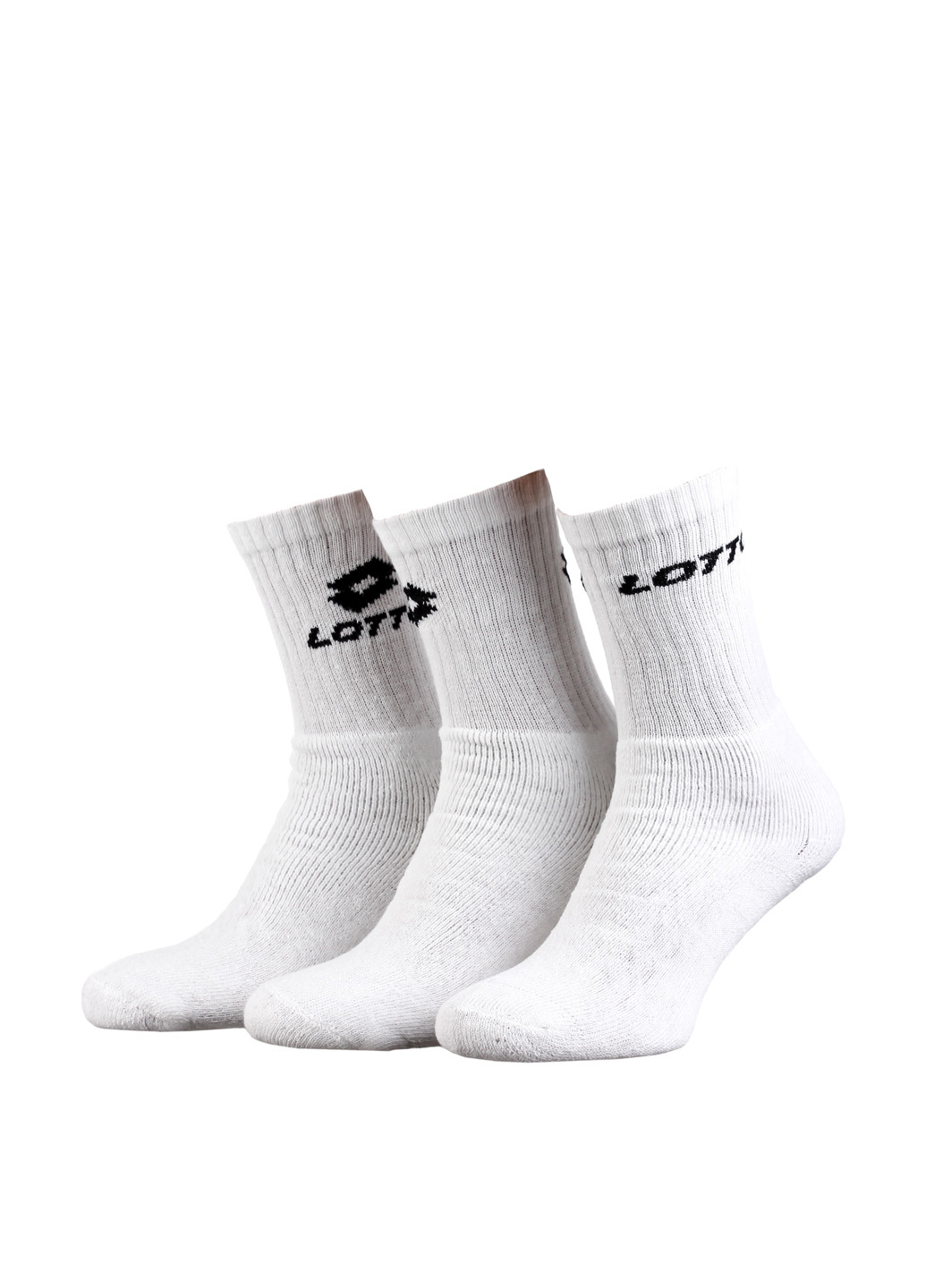 Шкарпетки (3 пари) Lotto з ущільненім носком логотипи білі спортивні