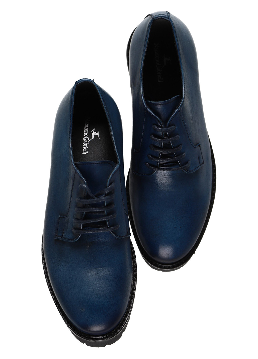 Синие кэжуал, классические ботинки Nazarenogabrielli на шнурках