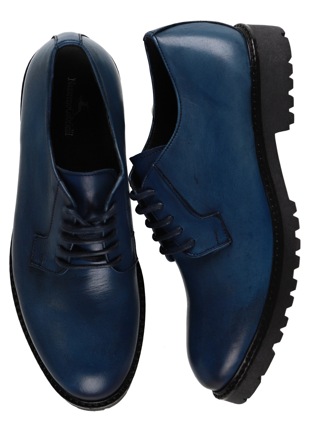 Синие кэжуал, классические ботинки Nazarenogabrielli на шнурках