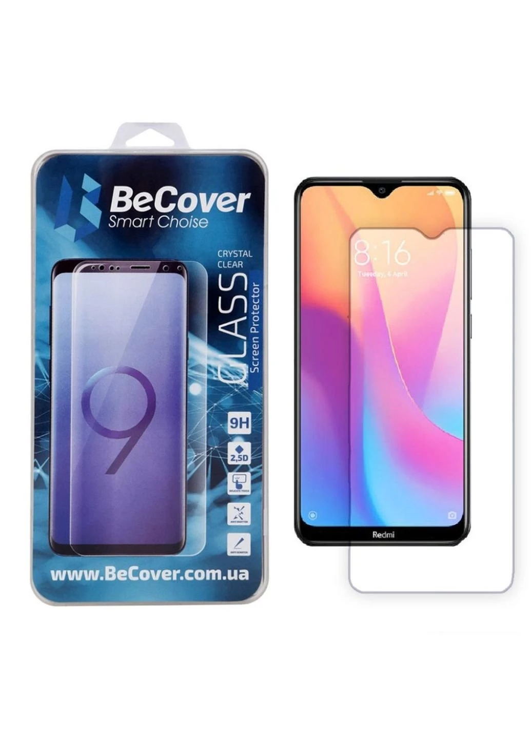 Стекло защитное Xiaomi Redmi 8A Crystal Clear Glass (704161) BeCover (252370418)