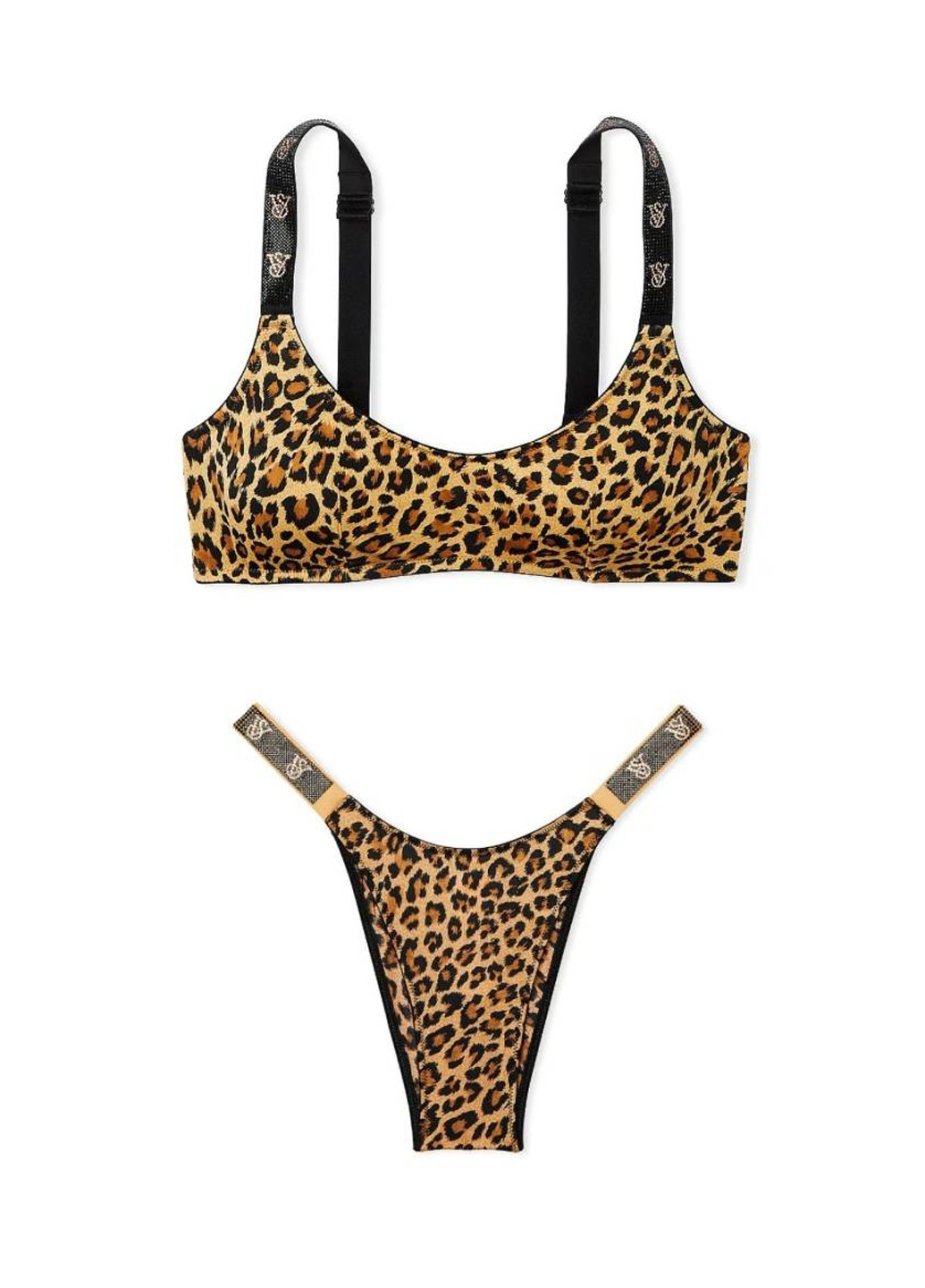 Коричневый демисезонный комплект (бюстгальтер, трусики) Victoria's Secret