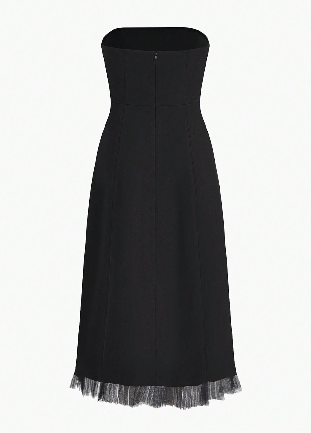 Чорна коктейльна, вечірня сукня з відкритими плечима SHEIN однотонна