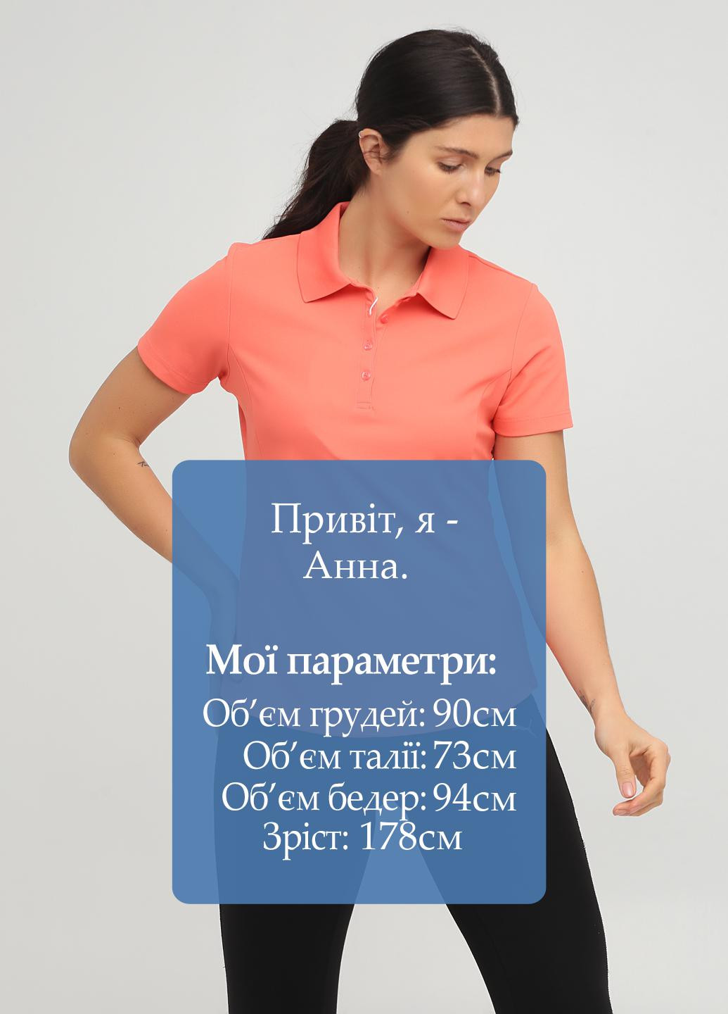 Коралловая женская футболка-поло Greg Norman однотонная