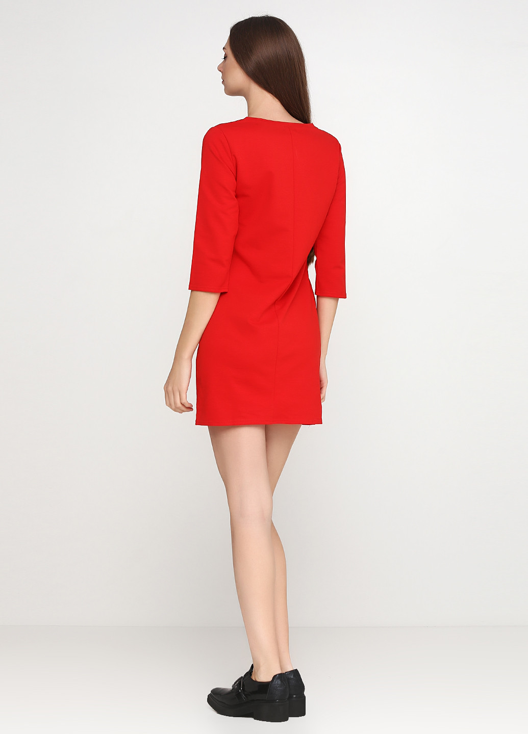 Красное кэжуал платье Selta однотонное