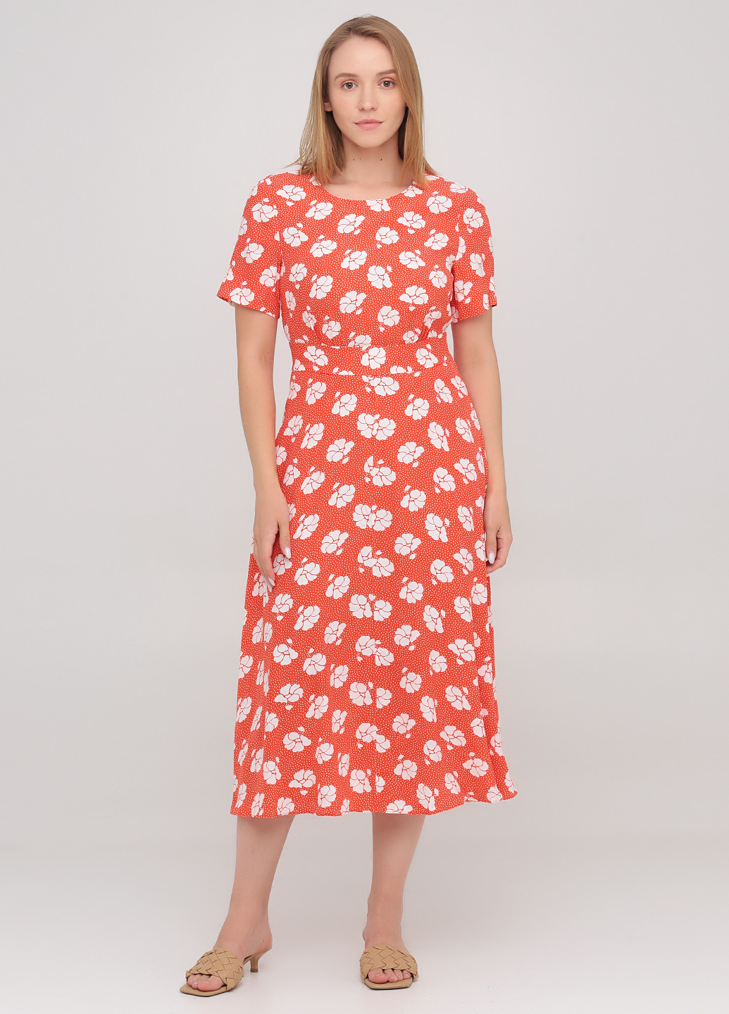 Яскраво-червона кежуал сукня Boden з квітковим принтом