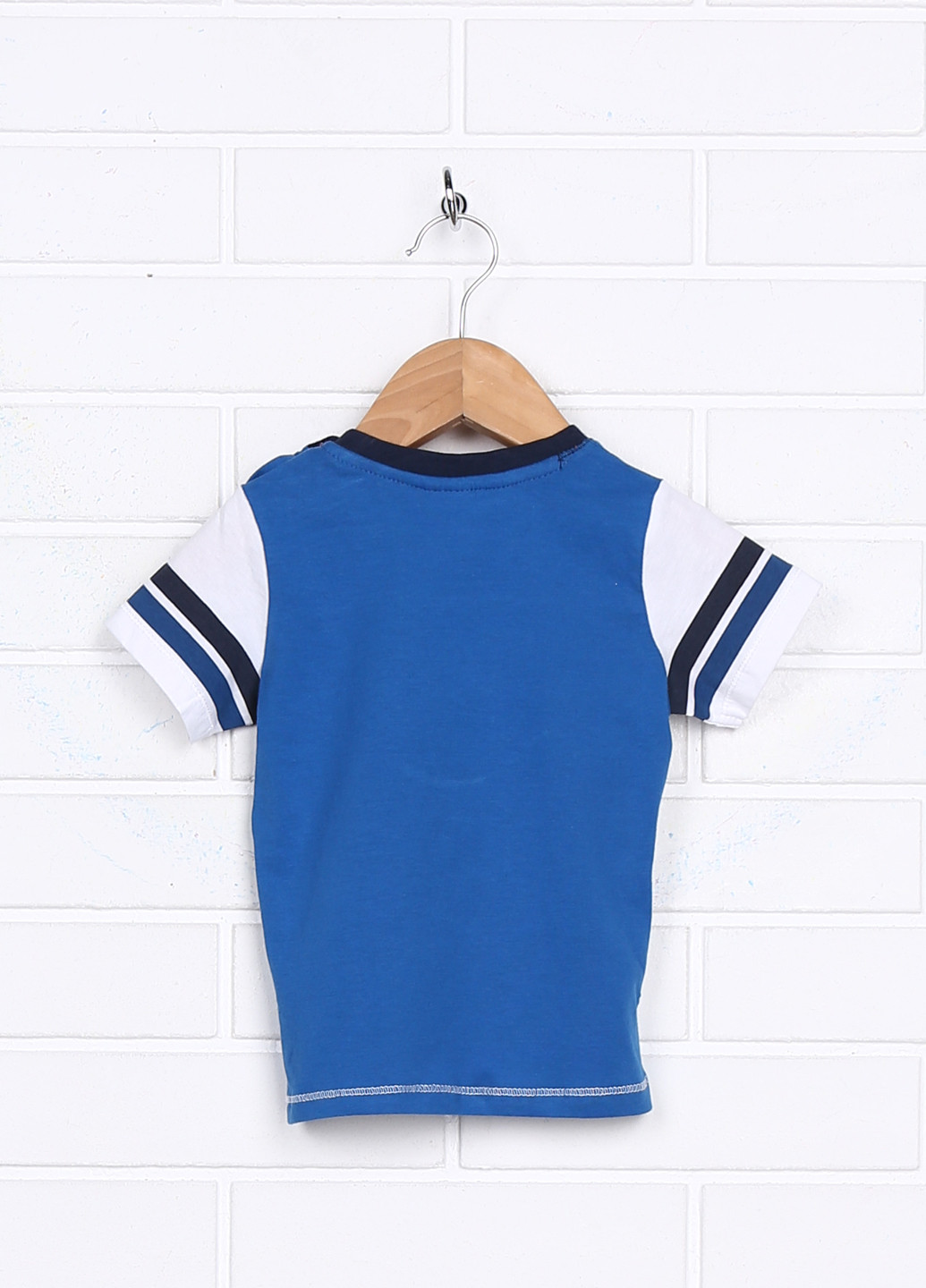 Серо-синяя летняя футболка с коротким рукавом H&M