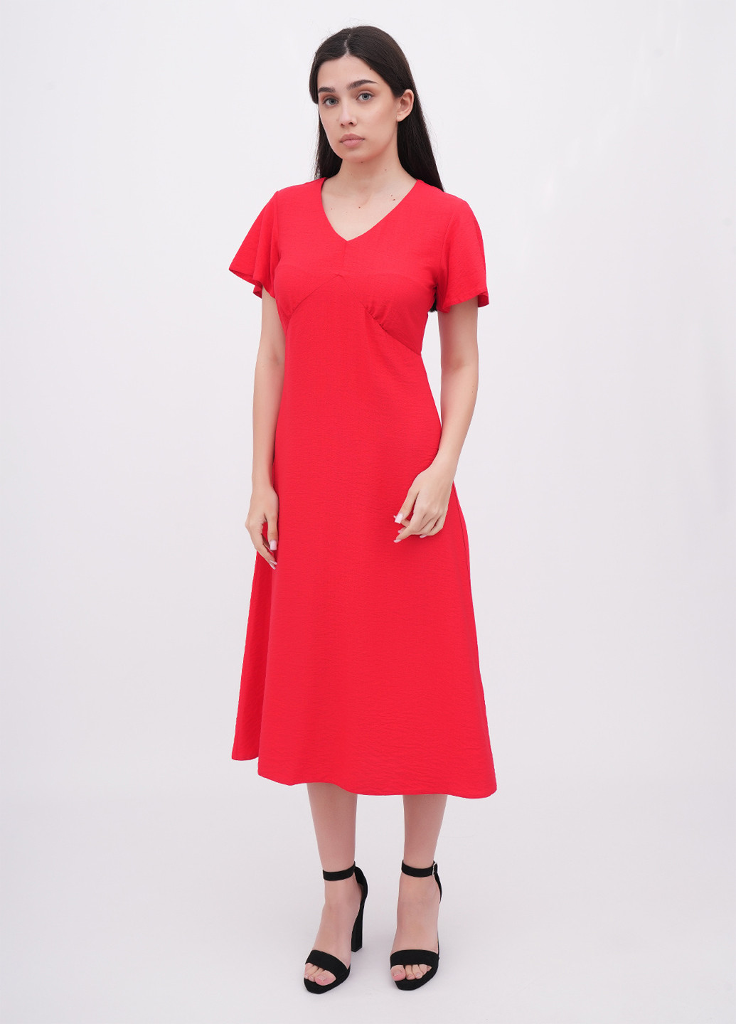 Коралова кежуал сукня а-силует EQUILIBRI однотонна