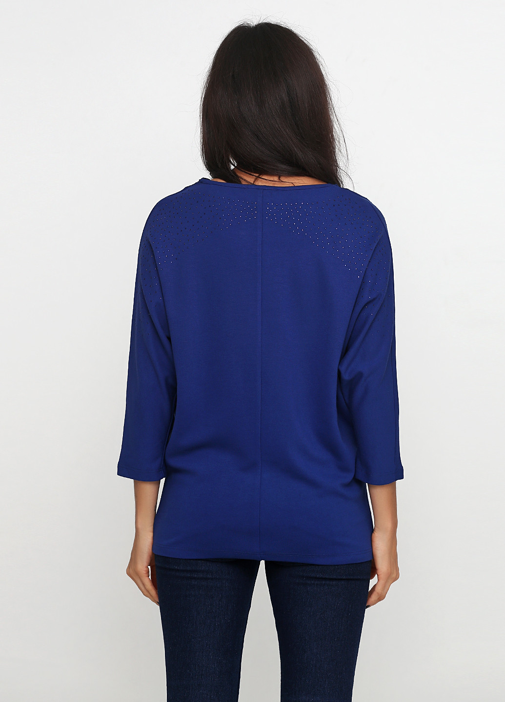 Темно-синя демісезонна блуза Sassofono